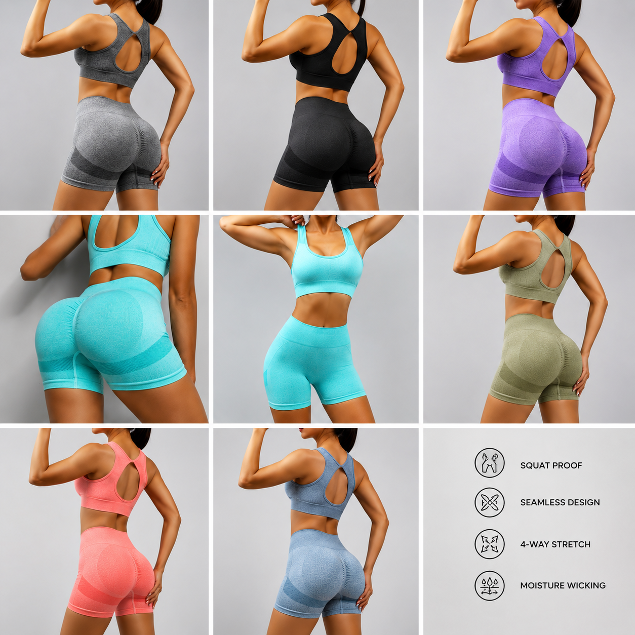 Yoga 2 piece set - Yoga Shorts Set Yoga Set  Workout